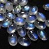 AA - 4x6 MM GORGEOUS RAINBOW MOONSTONE EACH PCS HAVE AMAZING FLASHY STRONG FIRE 25 PCS